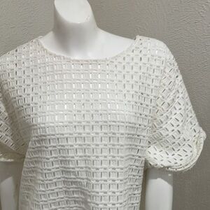 FRAME‎ White Eyelet Top
